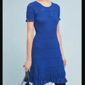 Maeve Anthropologie Promenade Pointelle Dress M